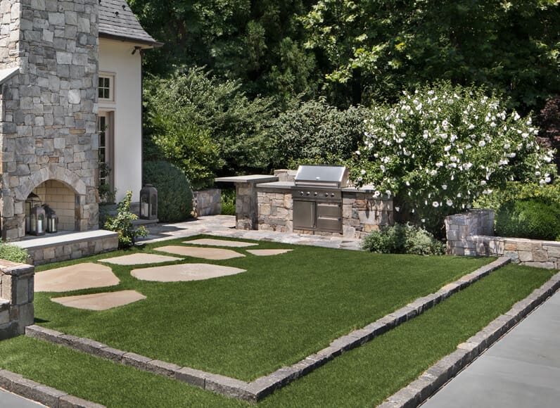 L-shaped mini stand alone grill station