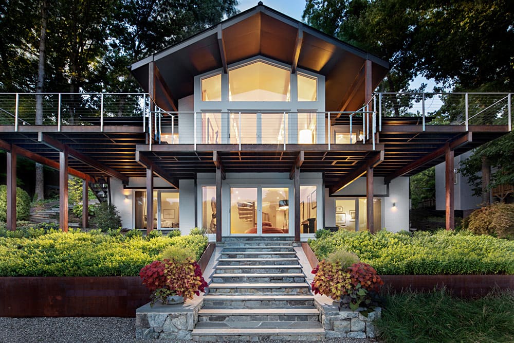 terraced garden design of non flowering plants