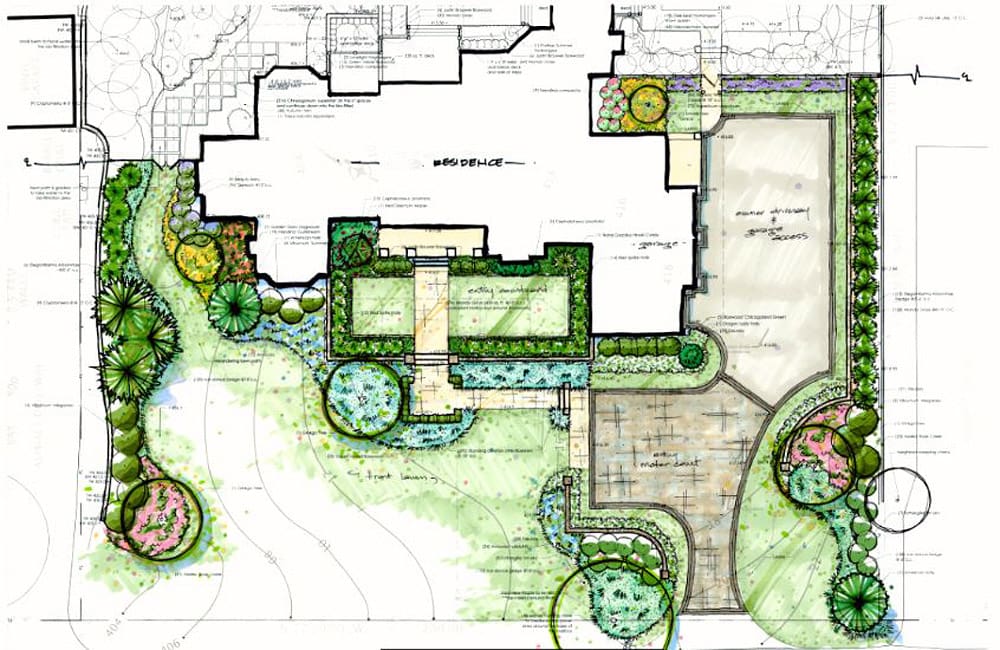 master plan by landscape architect and residential architect