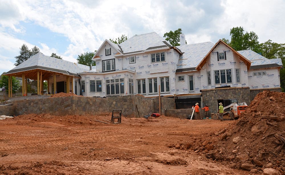 rear yard construction and excavation